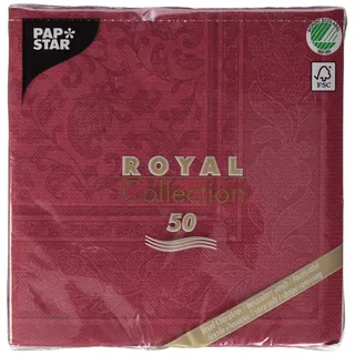 Papstar Papstar, 11668 Papierserviette Seidenpapier bordeaux "Ornaments"