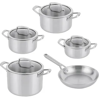 Ninja EverClad 5-teiliges Set aus Edelstahl, Suppentöpfe, Pfanne - Silber
