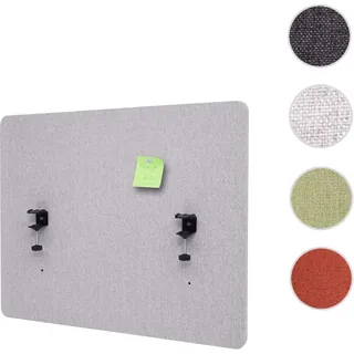 Akustik-Tischtrennwand HWC-G75, Büro-Sichtschutz Schreibtisch Pinnwand, doppelwandig Stoff/Textil ~