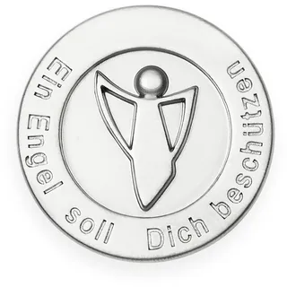 FRITZ COX Automedaille Schutzengel EIN Engel soll Dich beschützen | Schutzengel für die Reise | aus Metall | mangetisch | 2,5cm
