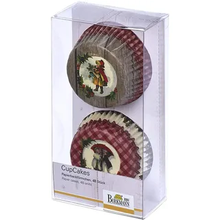 Birkmann, Cupcake Deko Winter-Poesie, Grau, Kunststoff, 5 x 3 x 2 cm, Papier, 442252