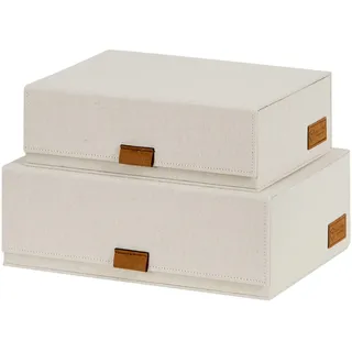 LOVE !T STORE !T Aufbewahrungsbox 2er Set mit Deckel beige