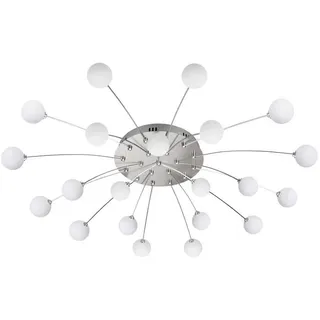 Trio Bullet 21x 1,5 Watt LED grau, Metall Nickel matt, Glas weiß