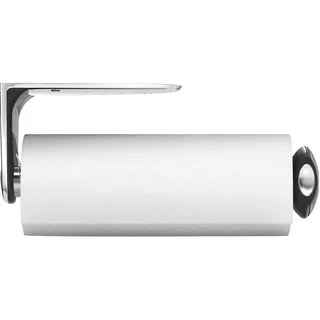 simplehuman KT1024 Lang Küchenrollenhalter mit Wandhalterung, Küchenrollenhalter Schrank, Wand, Papierrollenhalter, gebürsteter Stahl, 5 Jahre Garantie