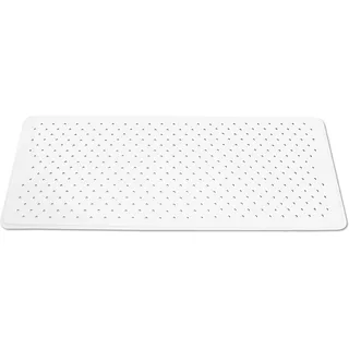 KMINA - Badewannenmatte rutschfest 65x35 cm, Schimmelresistent, Badewanneneinlage, Duschmatte, 100% Naturkautschuk, Weiß - Made in Europe