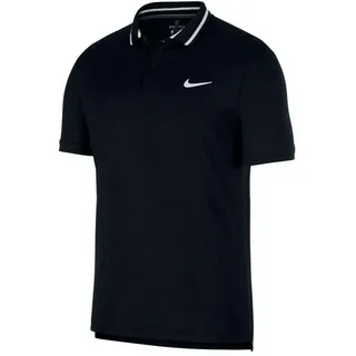 Nike Herren Poloshirt Court Dri-FIT, Black/White/White, L, BV1194-010