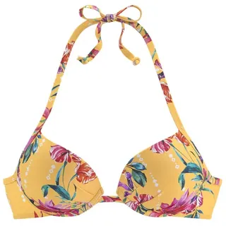 SUNSEEKER Push-Up-Bikini-Top Damen gelb-bedruckt Gr.34 Cup C