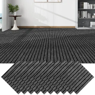 DAJAVE 30 Stück Teppichfliesen 30x30 cm, Teppichfliesen Selbstklebend, Teppichboden, Teppich Fliesen, Teppichfliesen Selbstliegend für Büro, Wohnzimmer, Balkon