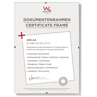 walther design Bilderrahmen Antireflexglas schwarz 21x29,7 cm 2er Set