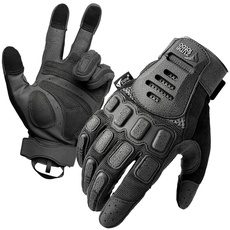 Zune Lotoo Airsoft Handschuhe, Atmungsaktive und Verschleißfeste Motorradhandschuhe mit 3-Finger-Touchscreen, TPR-Aufprallschutz Stoßdämpfende Taktische Handschuhe mit für Klettern Paintball (XL)