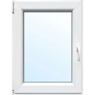 Kunststoff-Fenster 1-flg. 2-Fach Verglasung Weiß 60 cm x 60 cm DIN Links