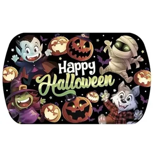 FIESTAS GUIRCA | Kleine Monster Tablett wiederverwendbar (39x24 cm) - Wiederverwendbare Tischdekoration für gruselige Halloween-Partys - Ideal für Monster-Events - Mehrfarbig