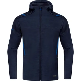 Jako Freizeitjacke Challenge mit Kapuze Marine-Meliert/Royal, 3XL