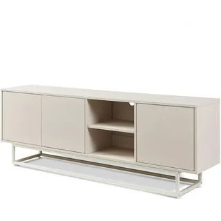 [en.casa] Sideboard Boxholm , Beige , Metall , 2 Fächer , Rechteckig , 160x56.5x30 cm , Kleinmöbel, Kommoden, Sideboards
