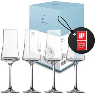 Zwiesel Glas Grappaglas Echo (4-er Set), moderne Schnapsgläser mit Stiel für Grappa, spülmaschinenfeste Tritan-Kristallgläser, Made in Germany (Art.-Nr. 123386)