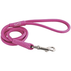 CHAPUIS SELLERIE SLA688 Runde Glamour-Leine für Hunde - Rosa Leder - Durchmesser 10 mm - Länge 1,22 m - Größe M