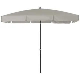 Doppler WATERPROOF III Sonnenschirm wasserdicht & höhenverstellbar hellgrau 225 x 120cm