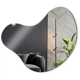 Tulup Spiegel 58 x 57,5 cm Asymmetrische Form , Transparent , Glas , Organisch , 58x57.5x0.4 cm , Spiegel, Wandspiegel