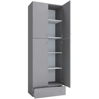 VCM Kleiderschrank »Lona«, XXL Grau ca. 70x200x39 cm