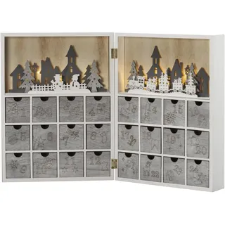 Konstsmide LED Holzsilhouette, Adventskalender,