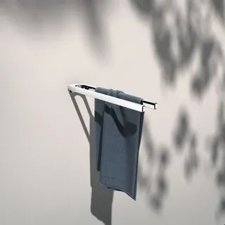 Keuco Moll Handtuchhalter zweiarmig, 45 cm, Metall verchromt, Made in Germany, starr, inkl. Schrauben und Dübel, Handtuchstange zum Bohren