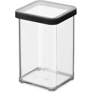 Rotho Loft Frischhaltedose quadratisch schwarz/transparent 1 l