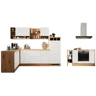 Respekta Winkelküche L-Form 280 cm Weiß