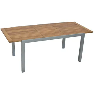 Merxx Gartentisch 90 x 75 x 150-200 cm Naturfarben/Silberfarben