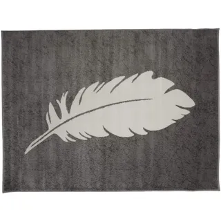 Aratextil Pluma Kinderteppich, Acryl, grau, 140 x 200 x 30 cm