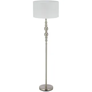 Relaxdays Stehlampe Wohnzimmer 155 cm 43x43 cm silber