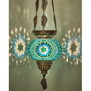 DEMMEX Laterne Mosaik Türkis