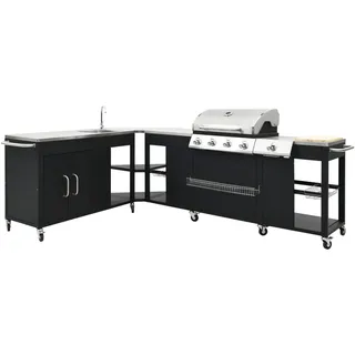 vidaXL G-Grill Kit 4+1 Hoek De Model