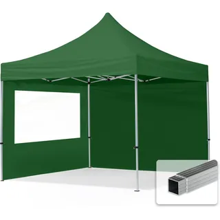 TOOLPORT Faltpavillon 3 x 3 m inkl. 2 Seitenteile Dunkelgrün