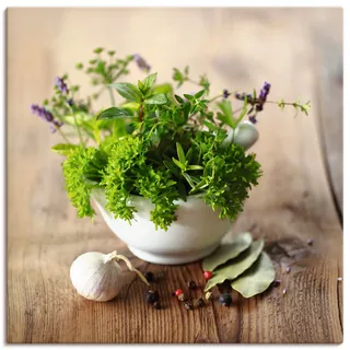 Artland Wandbild »Verschiedene Kräuter - Küche« Arrangements 1 Stk. tlg. als Alubild, Outdoorbild, Leinwandbild, Poster, Wandaufkleber, grün