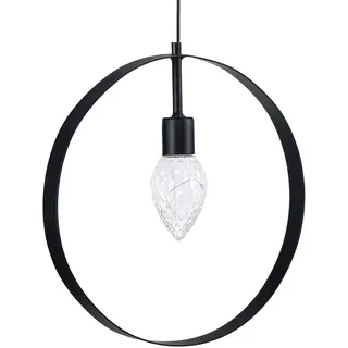 DecoKing LED Deko Stimmungsbeleuchtung Metall Beleuchtung Hängelampe rund Duara Schwarz