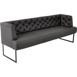 K+W Komfort & Wohnen Polsterbank »Creso« im modernen Chesterfield-Look, mit schwarzen Kufenfüßen, braun