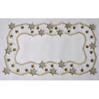 Stickereien Plauen Tischdecke Goldtanne Gr. 2 30 x 50 cm Grün