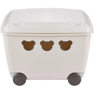 My Baby Lou Spielzeugbox , Beige , Kunststoff , Uni , 1 Fächer , 39.8x37x53.4 cm , Made in Europe , Deckel, Rollen, Deckel abnehmbar , Babymöbel & Kindermöbel, Babyzimmer, Spielzeugkisten