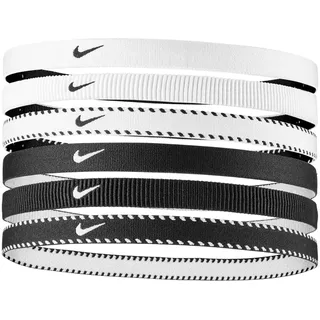 Nike Flex Classic HEA Stirnband, White/Black/White, One Size