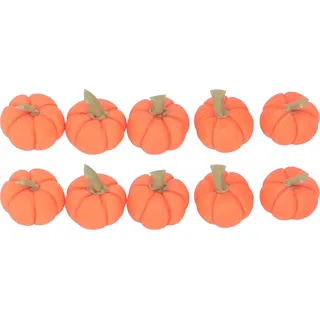 10 Stück 1:12 Puppenhaus Miniture Kürbisse Künstlicher Ton Lebensechte Dekoration Mini Fake Ernte für Halloween