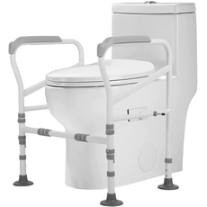 ybaymy Toilettenstützgestell Höhenverstellbar Toilettengestell WC-Aufstehhilfe Ohne Bohren Sicherheitsgestelle für Toiletten Aufstehhilfe WC-Stützhilfe für Senioren Behinderten und Schwangere Frauen