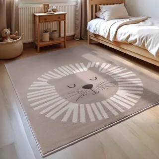 HANSE HOME "Happy Lion", rechteckig 8 mm Höhe Spielteppich, fest, Kinderzimmer, Kurzflor, Spielunterlage,