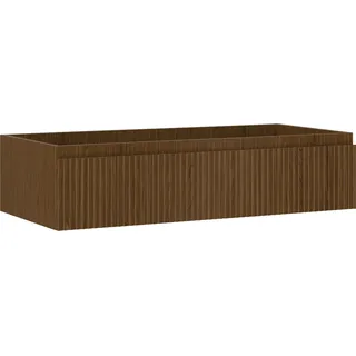 Mexen Rivel Badezimmer-Unterschrank 100 cm, 1 Schublade, geriffelt, Nussbaum - 91A20-10023-1-BF86 - Braun