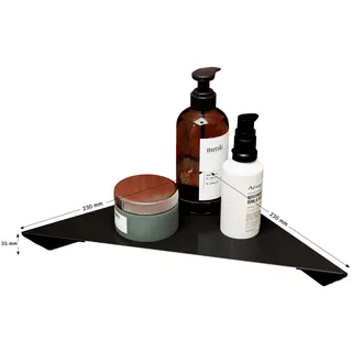 Schulte Duschablage zum Kleben Mattschwarz über Eck