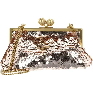Ted Baker Abendtasche Umhängetasche Sequinz Rose Detail Sequin Clutch Bag Rosegold roségoldfarben - Rosa