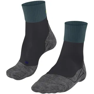 Falke Herren Sportsocken - TK2 Short Cool Trekking- und Wandersocken unifarben Schwarz/Grau/Grün 46-48