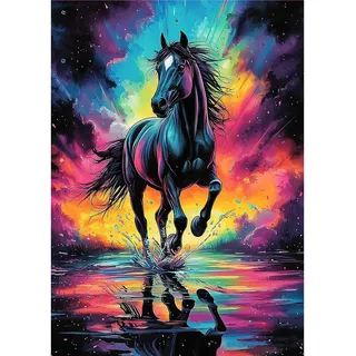MOGTAA Pferd Diamond Painting Erwachsene, 5D Tiere Diamant Painting Bilder Erwachsene Anfänger, DIY Full Drill Diamant Malerei Bilder für Home Wand Dekor 30x40cm