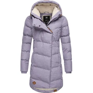 Ragwear Wintermantel Pavla stylischer Winterparka mit Teddyfutter und Kapuze lila