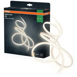 Osram Neon Flex dekorative Outdoor-LED-Strips warmweiß 3m aus Silikon, IP44-Schutz, indirekte und direkte Beleuchtung für Garten und Balkon