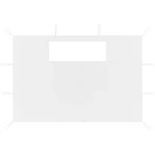 vidaXL Pavillon-Seitenwände mit Fenstern 2 Stk. Weiß